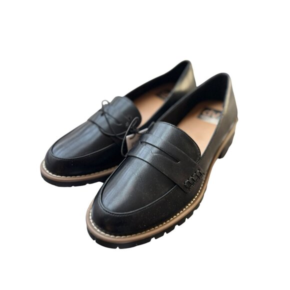 DV by Dolce Vita Size 8.5 Lug Loafers Slip-On Black - Picture 1 of 7